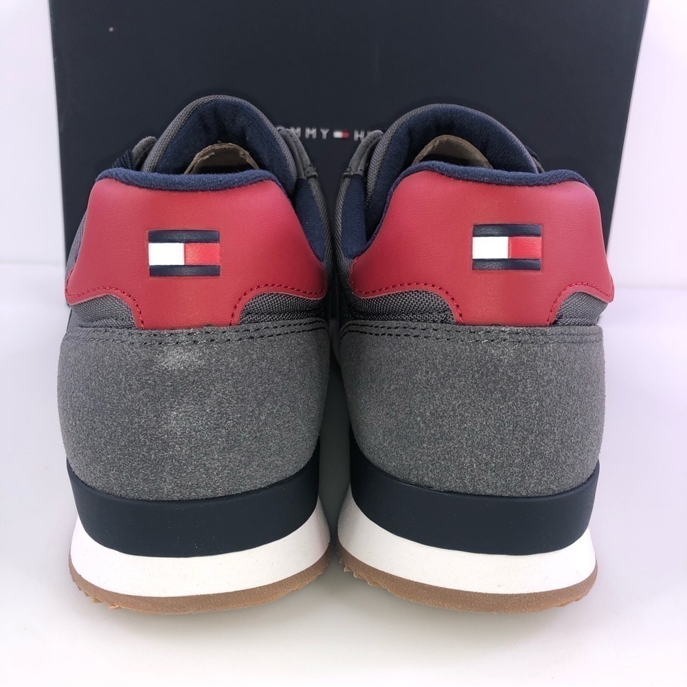 TOMMY Hilfiger Mens Gray Mainer Lace Up Retro Jogger Sneakers  NIB - Picture 4 of 8